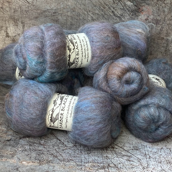 Gotland/BFL batts - Blue Slate ~50g